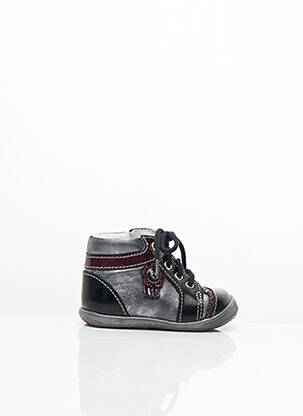 Bottillons matière lisse bout rond gris BELLAMY fille