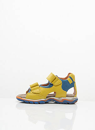Sandales/nu pieds tissage satiné bout rond jaune ROMAGNOLI garçon