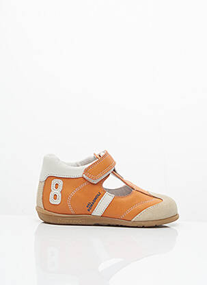 Sandales/nu pieds tissage satiné bout rond orange ROMAGNOLI garçon