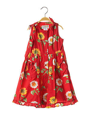 Robe mi-longue rouge BFD CREATION pour fille