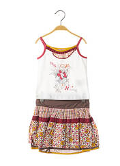 Ensemble blanc COUDEMAIL pour fille seconde vue