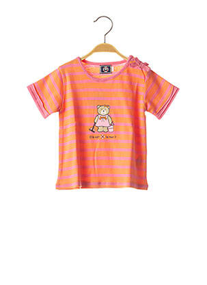 T-shirt orange ELLE EST OU LA MER pour fille
