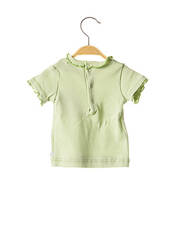 T-shirt vert LAPIN BLEU pour fille seconde vue