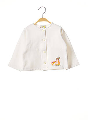 Gilet manches longues blanc BFD CREATION pour fille