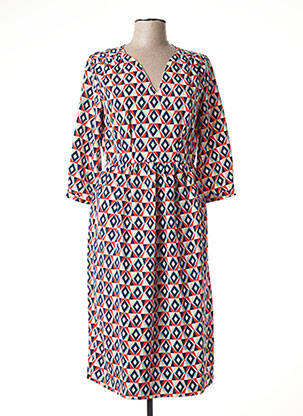 Robe mi-longue manches 3/4 manches 3/4 rouge Y'COO femme