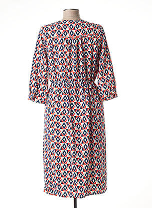 Robe mi-longue manches 3/4 manches 3/4 rouge Y'COO femme