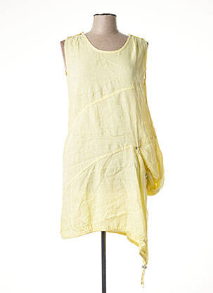Robe mi-longue sans manche sans manche jaune VOODOO femme
