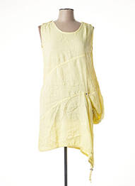 Robe mi-longue sans manche sans manche jaune VOODOO femme