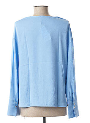 Blouse col rond manches longues bleu MANGO femme