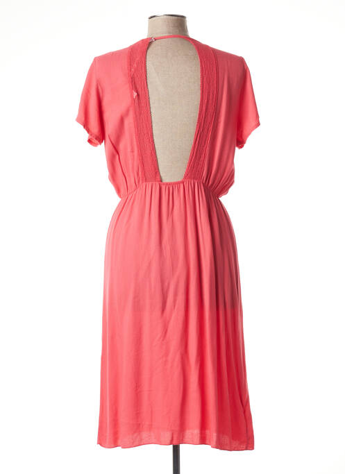 Robe mi-longue rose LA FEE MARABOUTEE pour femme