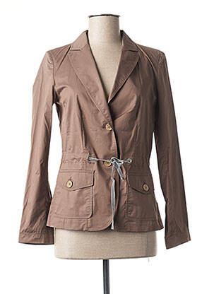 Veste casual col tailleur marron MARINA YACHTING femme