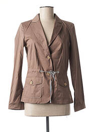 Veste casual col tailleur marron MARINA YACHTING femme