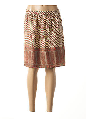 Jupe mi-longue doublure textile beige MAISON 123 femme