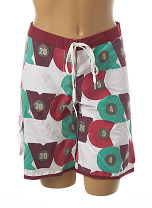 Bas de maillot de bain imprimé fantaisie short rouge 4.20.5 femme
