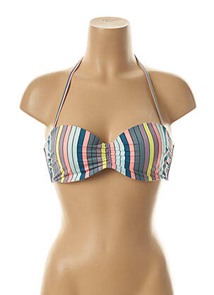 Haut de maillot de bain fermeture liens à nouer haut soutien-gorge emboitant bleu O'NEILL femme