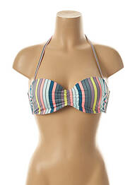 Haut de maillot de bain fermeture liens à nouer haut soutien-gorge emboitant bleu O'NEILL femme