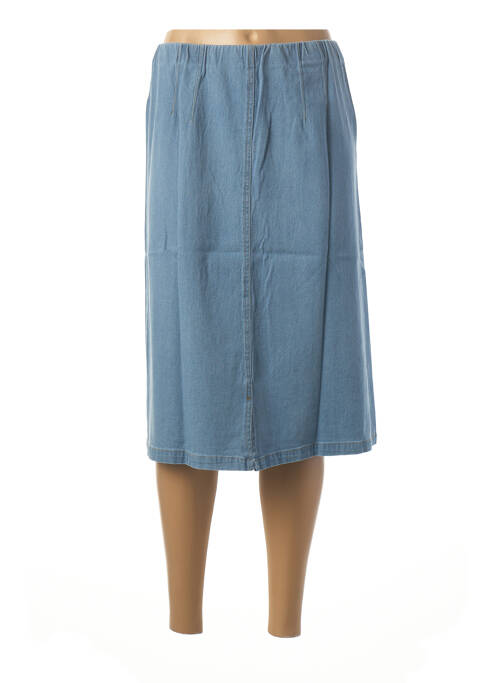Jupe mi-longue bleu SIGNATURE pour femme