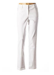 Pantalon droit blanc BRANDTEX pour femme seconde vue