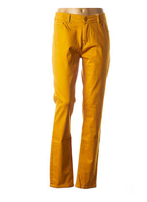 Pantalon slim jaune S.QUISE pour femme