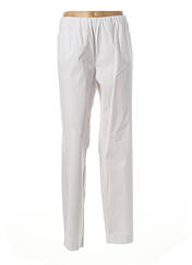 Pantalon droit blanc SEMPRE PIU BY CHALOU pour femme seconde vue