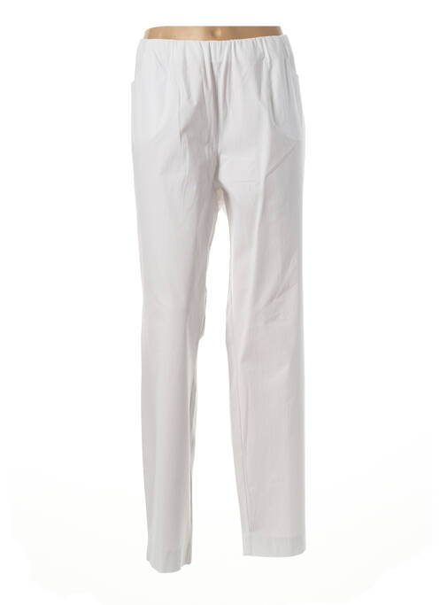 Pantalon droit blanc SEMPRE PIU BY CHALOU pour femme