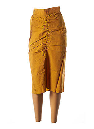 Jupe longue taille haute jaune RORA femme