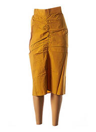 Jupe longue taille haute jaune RORA femme