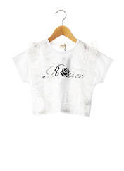 T-shirt blanc RORA pour fille seconde vue