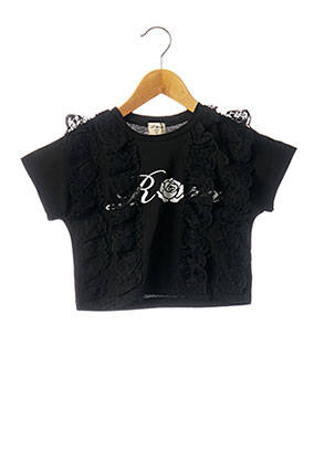 T-shirt noir RORA pour fille