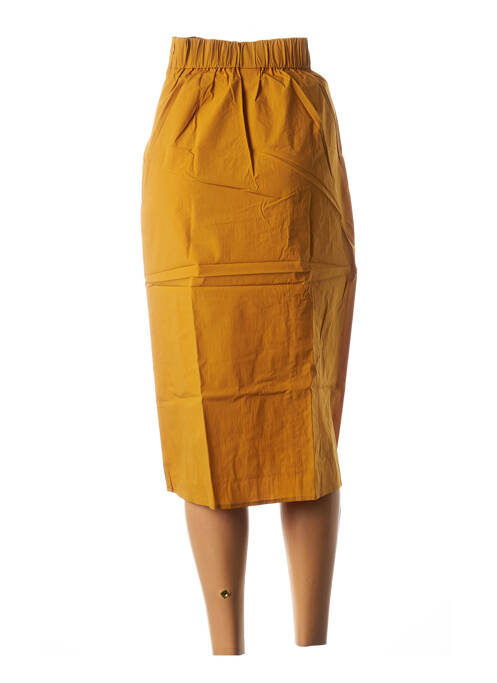 Jupe longue taille haute jaune RORA femme