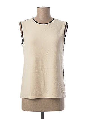 Pull beige TRICOT CHIC pour femme