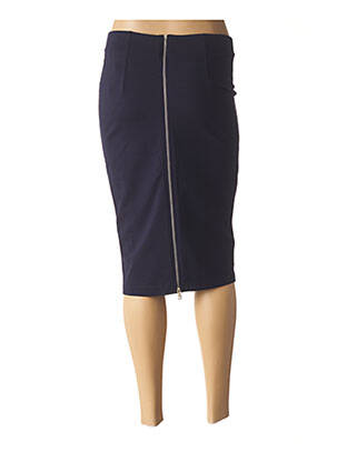 Jupe mi-longue stretch bleu RENDEZ-VOUS femme
