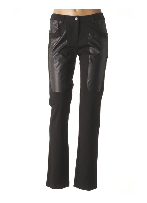 Pantalon droit noir TRICOT CHIC pour femme