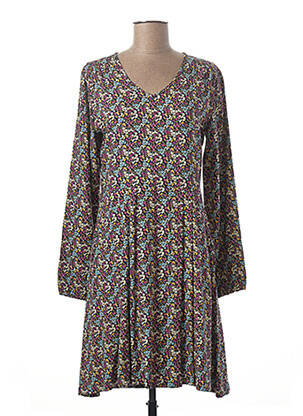 Robe mi-longue manches longues manches longues violet TRANQUILLO femme