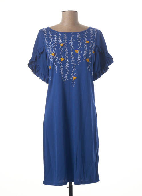 Robe mi-longue bleu COMOUNAREGADERA pour femme