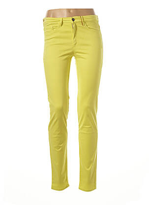 Pantalon slim taille élastique taille normale jaune COUTURIST femme