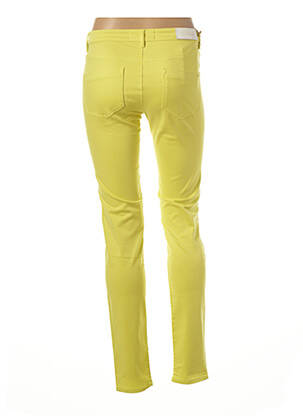 Pantalon slim taille élastique taille normale jaune COUTURIST femme