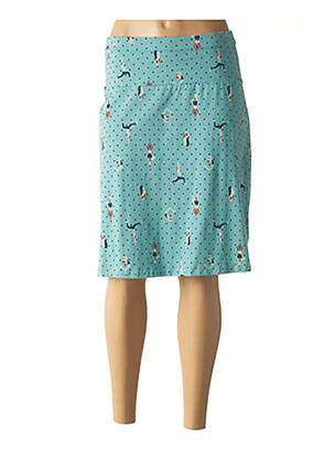 Jupe mi-longue bleu BLUTSGESCHWISTER femme
