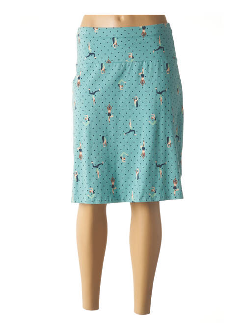 Jupe mi-longue bleu BLUTSGESCHWISTER pour femme
