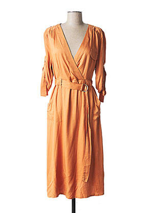 Robe mi-longue orange DERHY pour femme