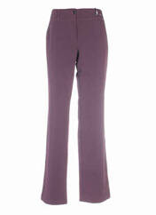 Pantalon droit violet RIVIERES DE LUNE pour femme seconde vue