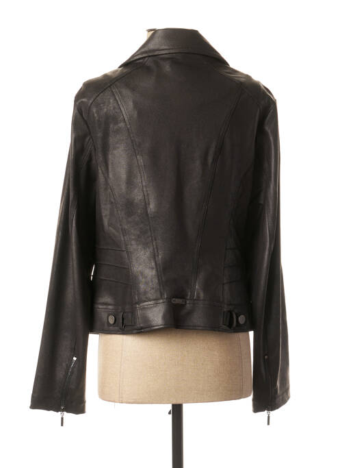 Veste simili cuir noir 3322 pour femme
