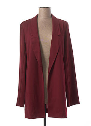 Veste casual col tailleur rouge SMASH WEAR femme