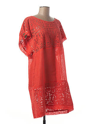 Robe de plage rouge NICOLE OLIVIER pour femme