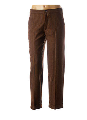 Pantalon droit marron LEON & HARPER pour femme