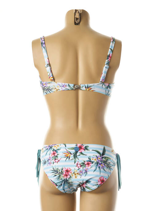 Maillot de bain 2 pièces bleu OLYMPIA pour femme