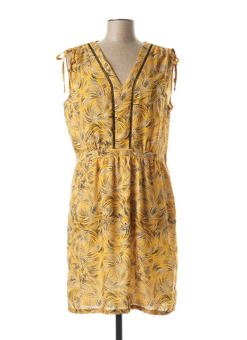 Robe mi-longue jaune JULIE GUERLANDE pour femme