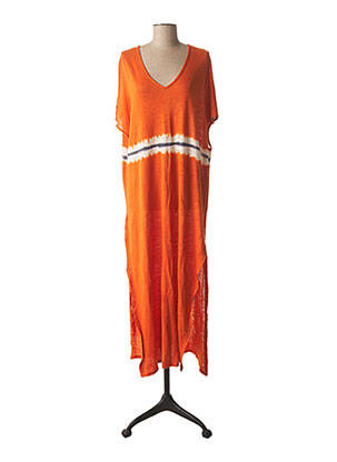 Robe de plage orange MAJESTIC FILATURES pour femme