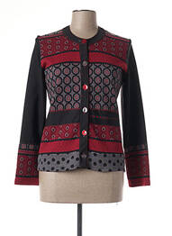 Veste casual col rond noir GUY DUBOUIS femme