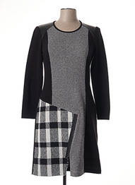 Robe mi-longue manches longues manches longues noir MERI & ESCA femme